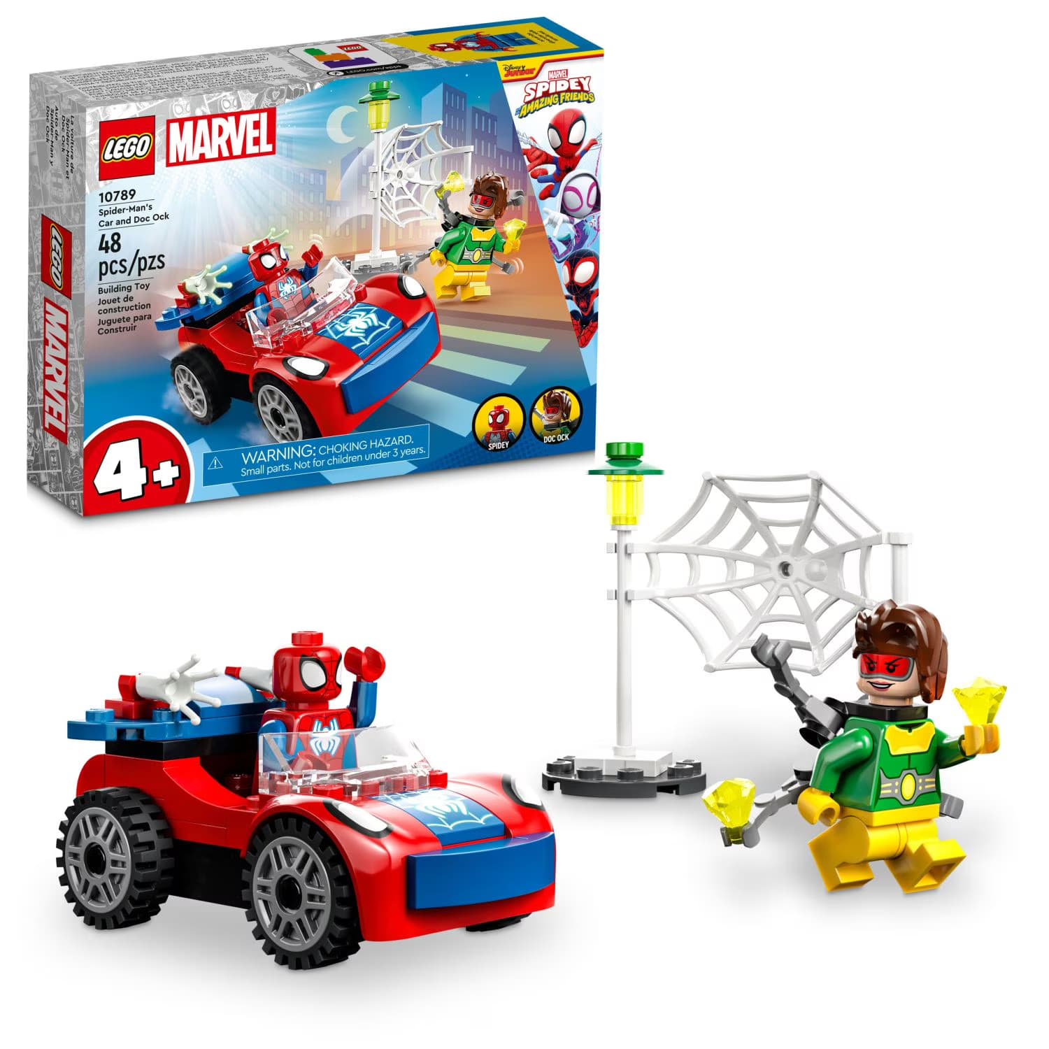 LEGO Marvel Coche de Spider-Man y Doc Ock (10789), Juguete Construible Spidey and His Amazing Friends