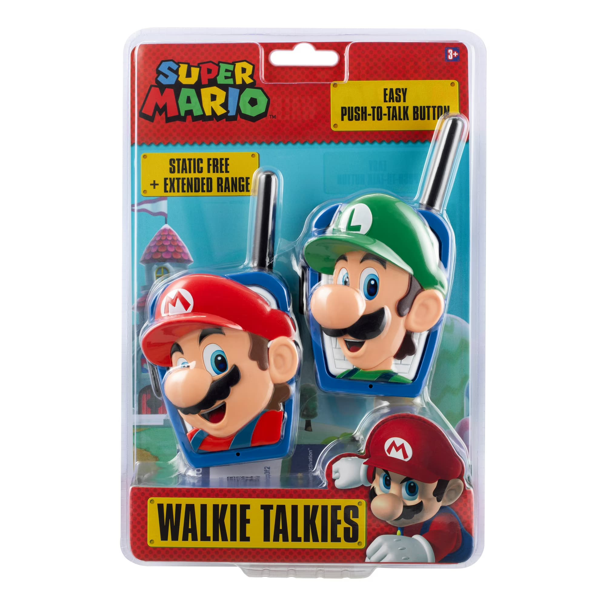 Walkie Talkies Super Mario de Alcance Extendido - Figuras de Acción
