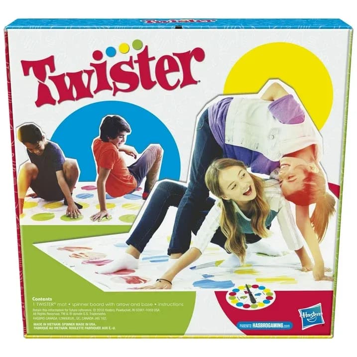Twister Party Game (Juego de Fiesta Twister), Incluye Elección del Girador y Movimientos Aéreos, Juegos Activos de Interior para 2+ Jugadores