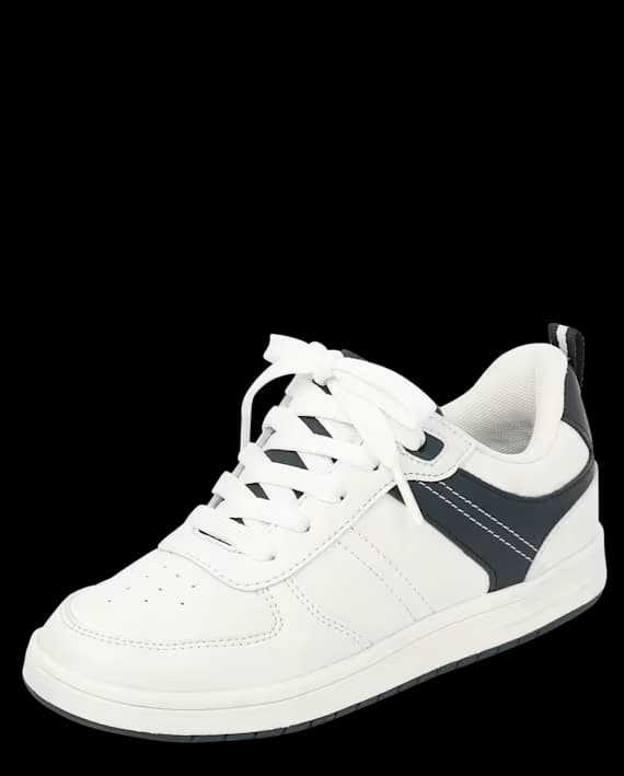 The Children’s Place – Zapatillas Low Top Colorblock para Niño – Blancas – Tallas 6–11