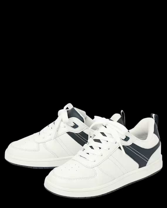 The Children’s Place – Zapatillas Low Top Colorblock para Niño – Blancas – Tallas 6–11